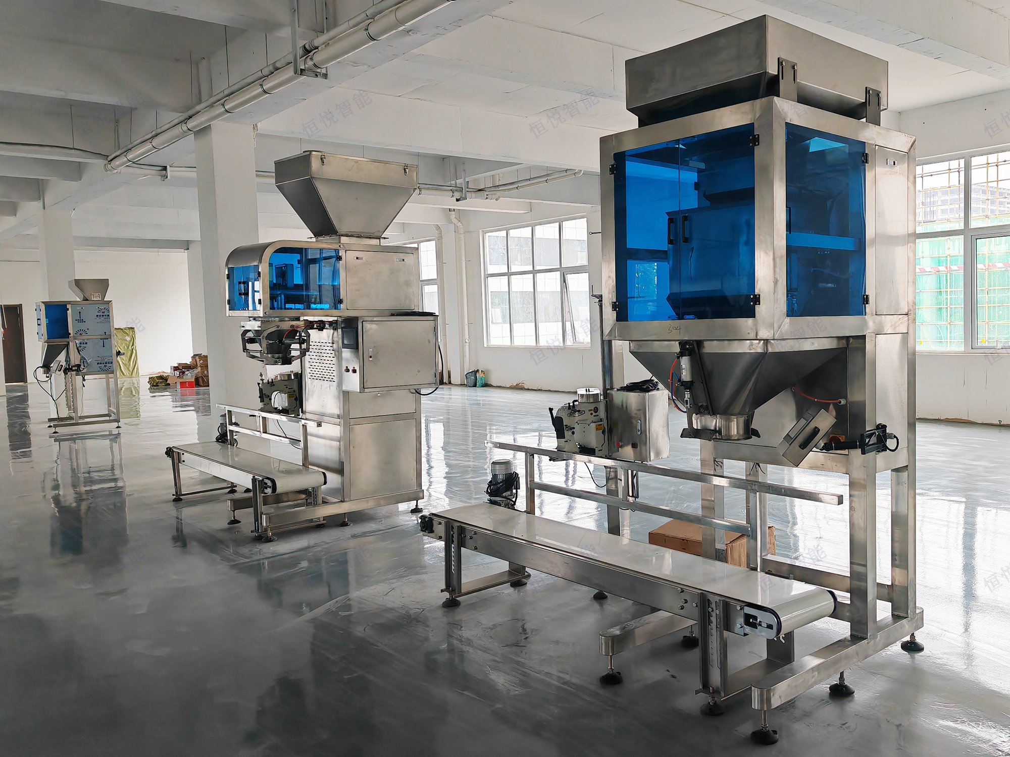 自动称重25公斤91麻豆免费视频网站应用，颗粒粉末高效包装解决方案